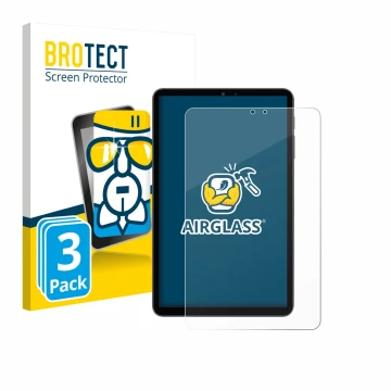 Face avant d’un emballage produit avec le logo de la marque BROTECT. À côté, l’appareil Alldocube iPlay 70 mini Pro est représ