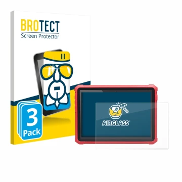 Face avant d’un emballage produit avec le logo de la marque BROTECT. À côté, l’appareil Launch X-431 Pro3 V+ Elite est représe
