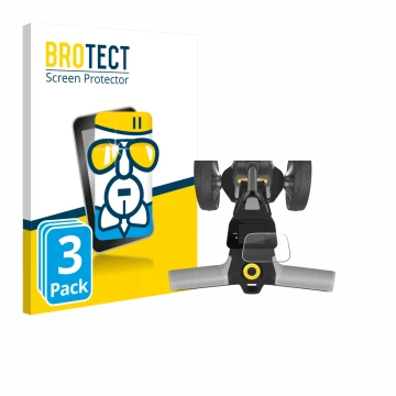 Face avant d’un emballage produit avec le logo de la marque BROTECT. À côté, l’appareil PowaKaddy CT6 2025 est représenté avec