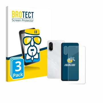 Face avant d’un emballage produit avec le logo de la marque BROTECT. À côté, l’appareil OnePlus Nord CE 5 (Avant+Caméra) est r