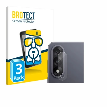 Face avant d’un emballage produit avec le logo de la marque BROTECT. À côté, l’appareil OnePlus Nord 5 (Caméra UNIQUEMENT) est