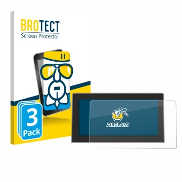 Face avant d’un emballage produit avec le logo de la marque BROTECT. À côté, l’appareil Volkswagen Tiguan 3 2024 2025 12.9