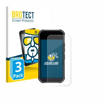 Face avant d’un emballage produit avec le logo de la marque BROTECT. À côté, l’appareil SkyCaddie Pro 5X est représenté avec l