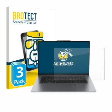 Face avant d’un emballage produit avec le logo de la marque BROTECT. À côté, l’appareil Lenovo ThinkPad X9 14 G1 est représent