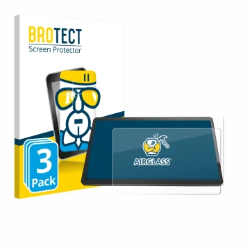 Face avant d’un emballage produit avec le logo de la marque BROTECT. À côté, l’appareil Elo TouchSystems 1504L 15