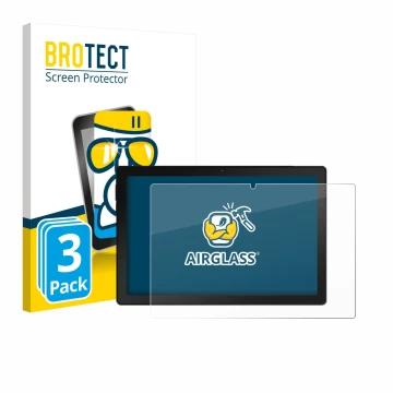 Face avant d’un emballage produit avec le logo de la marque BROTECT. À côté, l’appareil MUISOO A10 10.1