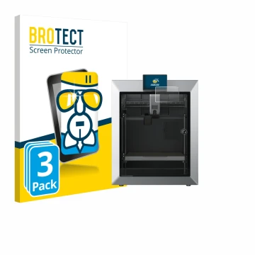 Face avant d’un emballage produit avec le logo de la marque BROTECT. À côté, l’appareil Qidi Tech Q2 est représenté avec la pr