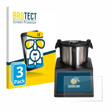 Face avant d’un emballage produit avec le logo de la marque BROTECT. À côté, l’appareil Ufesa TotalChef RK10 est représenté av