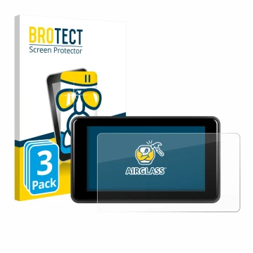 Face avant d’un emballage produit avec le logo de la marque BROTECT. À côté, l’appareil Vechtel Carplay 5