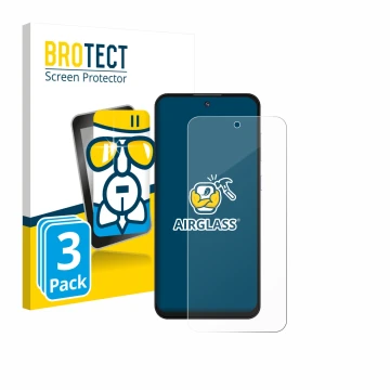 Face avant d’un emballage produit avec le logo de la marque BROTECT. À côté, l’appareil Oukitel C69 est représenté avec la pro