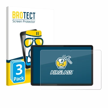 Face avant d’un emballage produit avec le logo de la marque BROTECT. À côté, l’appareil Lenovo Tab K11 (2e Gen.) est représent