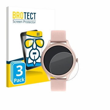 Face avant d’un emballage produit avec le logo de la marque BROTECT. À côté, l’appareil Reflex Active Spectra 300 R AMOLED 1.4