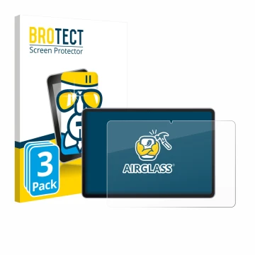 Face avant d’un emballage produit avec le logo de la marque BROTECT. À côté, l’appareil Huawei MatePad 11.5