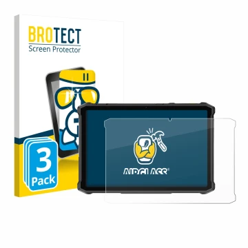 Face avant d’un emballage produit avec le logo de la marque BROTECT. À côté, l’appareil Ulefone Armor Pad 5 Ultra est représen