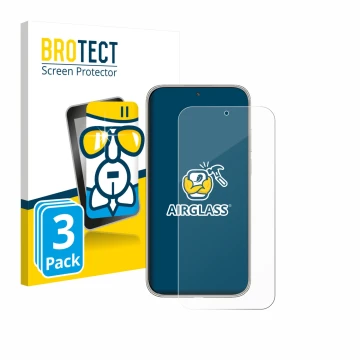 Face avant d’un emballage produit avec le logo de la marque BROTECT. À côté, l’appareil Huawei Mate 70 Air est représenté avec