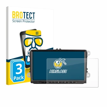 Face avant d’un emballage produit avec le logo de la marque BROTECT. À côté, l’appareil Zenec Z-E2065 est représenté avec la p