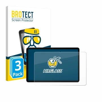 Face avant d’un emballage produit avec le logo de la marque BROTECT. À côté, l’appareil Xiaomi Redmi Pad 2 Pro 5G est représen