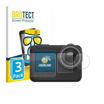 Face avant d’un emballage produit avec le logo de la marque BROTECT. À côté, l’appareil SVBONY SVGO3 4K est représenté avec la