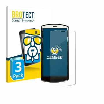 Face avant d’un emballage produit avec le logo de la marque BROTECT. À côté, l’appareil Unitech EA510 est représenté avec la p