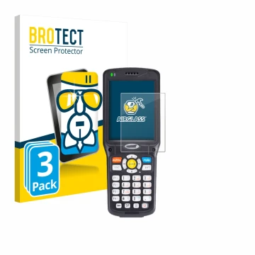 Face avant d’un emballage produit avec le logo de la marque BROTECT. À côté, l’appareil Unitech HT510 est représenté avec la p