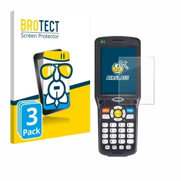 Face avant d’un emballage produit avec le logo de la marque BROTECT. À côté, l’appareil Unitech HT510A est représenté avec la 