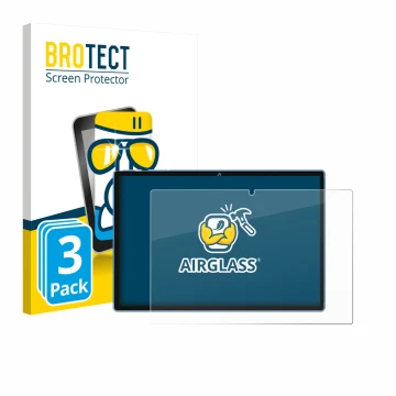 Face avant d’un emballage produit avec le logo de la marque BROTECT. À côté, l’appareil Biegedy B25 10.1