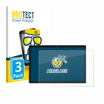 Face avant d’un emballage produit avec le logo de la marque BROTECT. À côté, l’appareil Biegedy B29 10.1