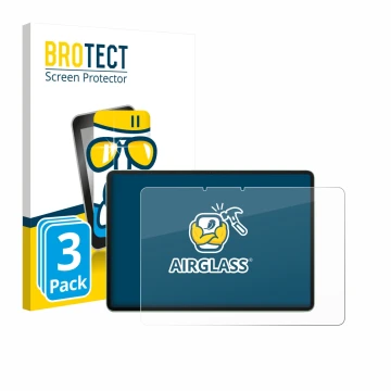 Face avant d’un emballage produit avec le logo de la marque BROTECT. À côté, l’appareil Huawei MatePad 11.5