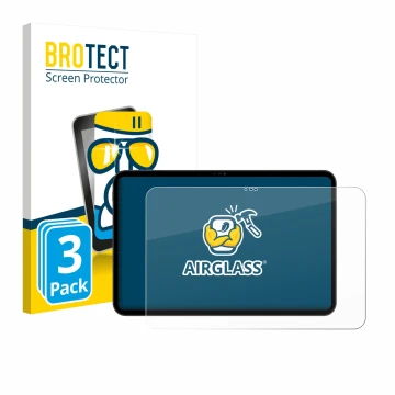 Face avant d’un emballage produit avec le logo de la marque BROTECT. À côté, l’appareil Blackview Oscal Pad 200 est représenté