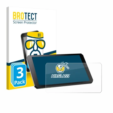 Face avant d’un emballage produit avec le logo de la marque BROTECT. À côté, l’appareil RiderNav R7M est représenté avec la pr