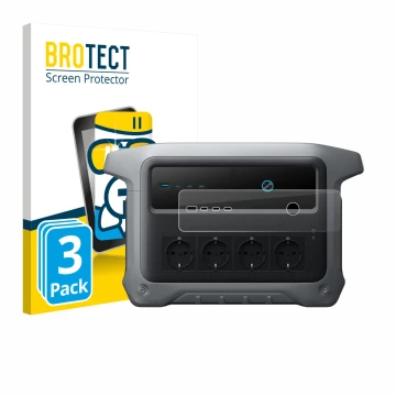Face avant d’un emballage produit avec le logo de la marque BROTECT. À côté, l’appareil Anker SOLIX C1000 Gen 2 est représenté