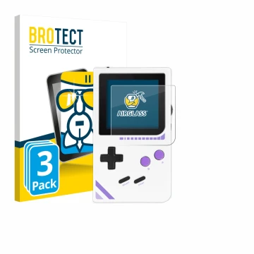 Face avant d’un emballage produit avec le logo de la marque BROTECT. À côté, l’appareil Modretro Chromatic est représenté avec