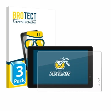 Face avant d’un emballage produit avec le logo de la marque BROTECT. À côté, l’appareil Lilliput 719/T 7