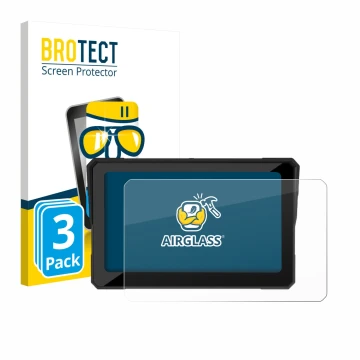 Face avant d’un emballage produit avec le logo de la marque BROTECT. À côté, l’appareil Carpuride W702 Plus 7
