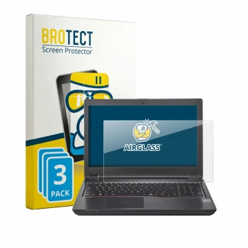 Face avant d’un emballage produit avec le logo de la marque BROTECT. À côté, l’appareil Fujitsu Celsius H780 est représenté av