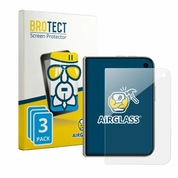Face avant d’un emballage produit avec le logo de la marque BROTECT. À côté, l’appareil Apple iPhone Duo est représenté avec l