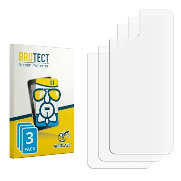 Face avant d’un emballage produit avec le logo de la marque BROTECT. À côté se trouve la protection d’écran correspondante.