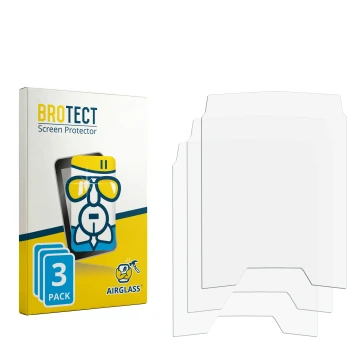 Face avant d’un emballage produit avec le logo de la marque BROTECT. À côté se trouve la protection d’écran correspondante.