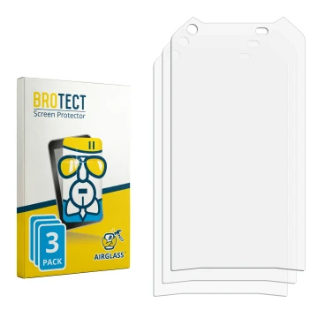 Face avant d’un emballage produit avec le logo de la marque BROTECT. À côté se trouve la protection d’écran correspondante.