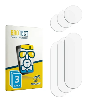 Face avant d’un emballage produit avec le logo de la marque BROTECT. À côté se trouve la protection d’écran correspondante.
