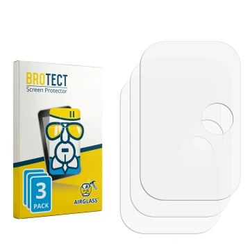 Face avant d’un emballage produit avec le logo de la marque BROTECT. À côté se trouve la protection d’écran correspondante.