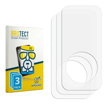 Face avant d’un emballage produit avec le logo de la marque BROTECT. À côté se trouve la protection d’écran correspondante.
