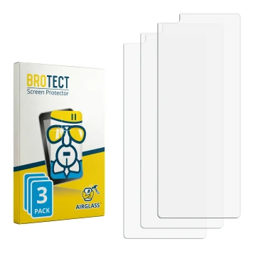 Face avant d’un emballage produit avec le logo de la marque BROTECT. À côté se trouve la protection d’écran correspondante.