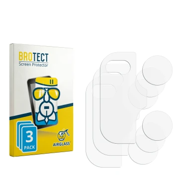 Face avant d’un emballage produit avec le logo de la marque BROTECT. À côté se trouve la protection d’écran correspondante.