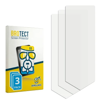 Face avant d’un emballage produit avec le logo de la marque BROTECT. À côté se trouve la protection d’écran correspondante.