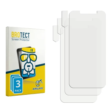 Face avant d’un emballage produit avec le logo de la marque BROTECT. À côté se trouve la protection d’écran correspondante.