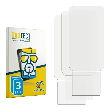 Face avant d’un emballage produit avec le logo de la marque BROTECT. À côté se trouve la protection d’écran correspondante.
