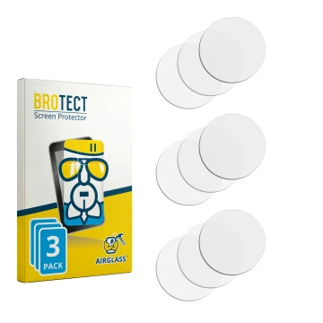 Face avant d’un emballage produit avec le logo de la marque BROTECT. À côté se trouve la protection d’écran correspondante.