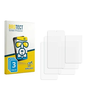 Face avant d’un emballage produit avec le logo de la marque BROTECT. À côté se trouve la protection d’écran correspondante.