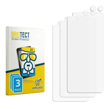 Face avant d’un emballage produit avec le logo de la marque BROTECT. À côté se trouve la protection d’écran correspondante.